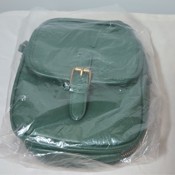 The Unbranded Brand Handbags - Women's Hunter Green Crossbody Bag Faux Leather Multi Compartment Everyday Purse